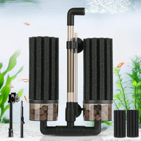 hygger Aquarium Double Sponge Filter: Upgraded Sponge Filter - M (For 15-55 Gallon)