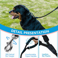 Aiminto braided rope dog leash with metal easy-snap clasp for training and walks - view 4