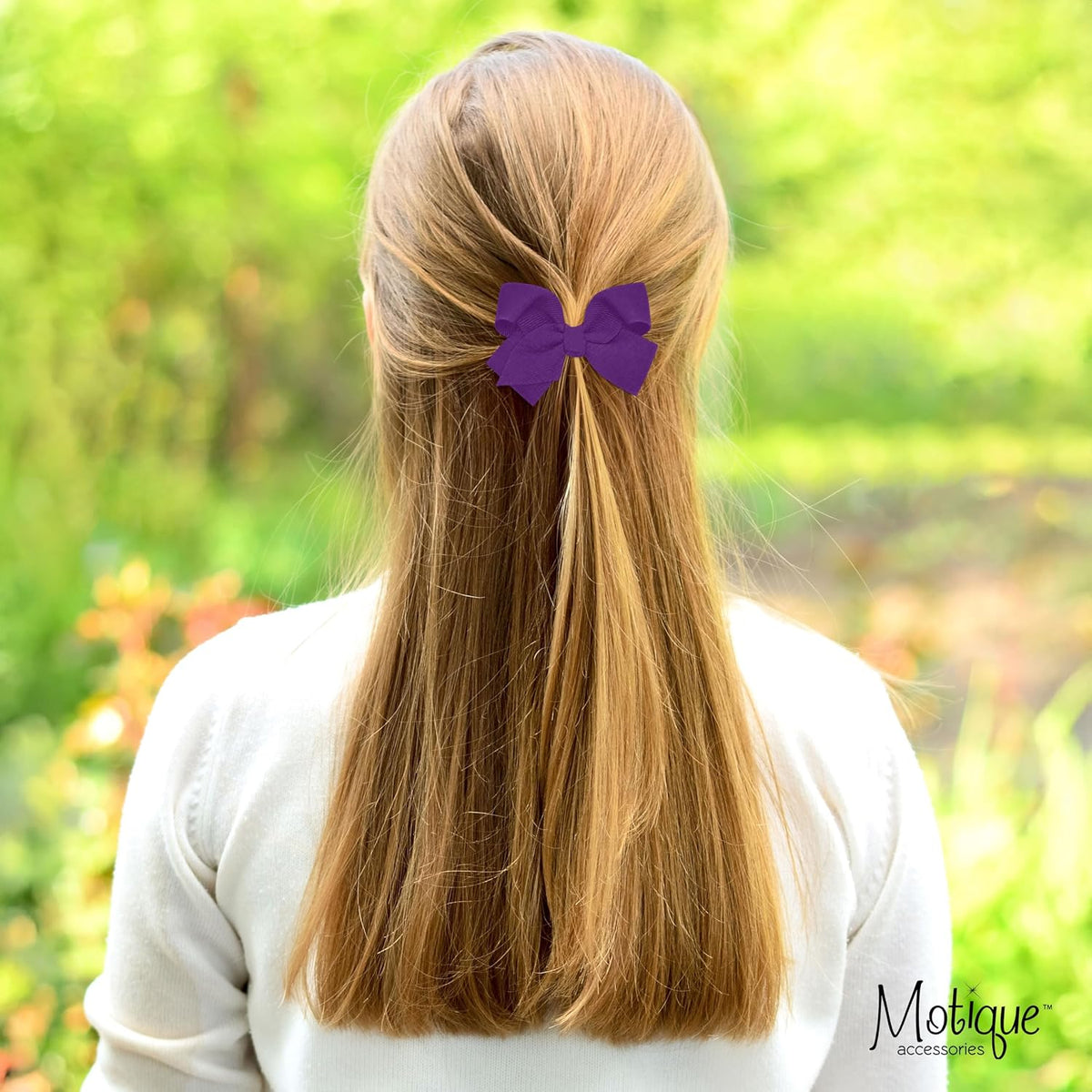 Motique Accessories 4 inch dusty rose grosgrain hair bow for girls on a metal alligator clip - view 22