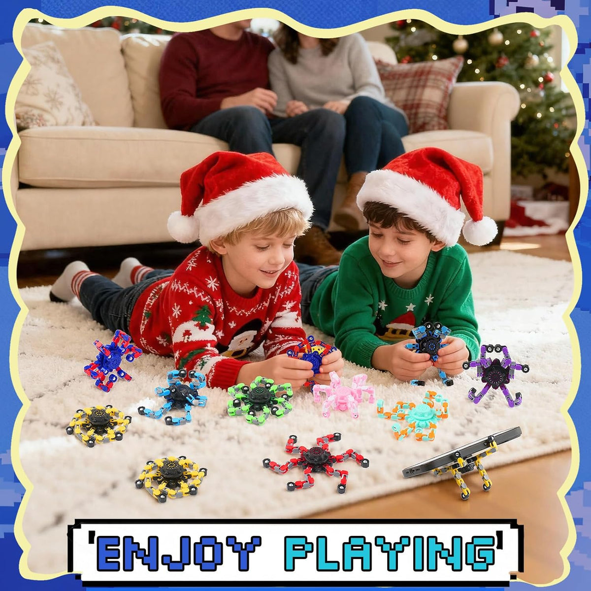 12PCS Transformable Fidget Spinners for Kids Adults - 36colors - image 2