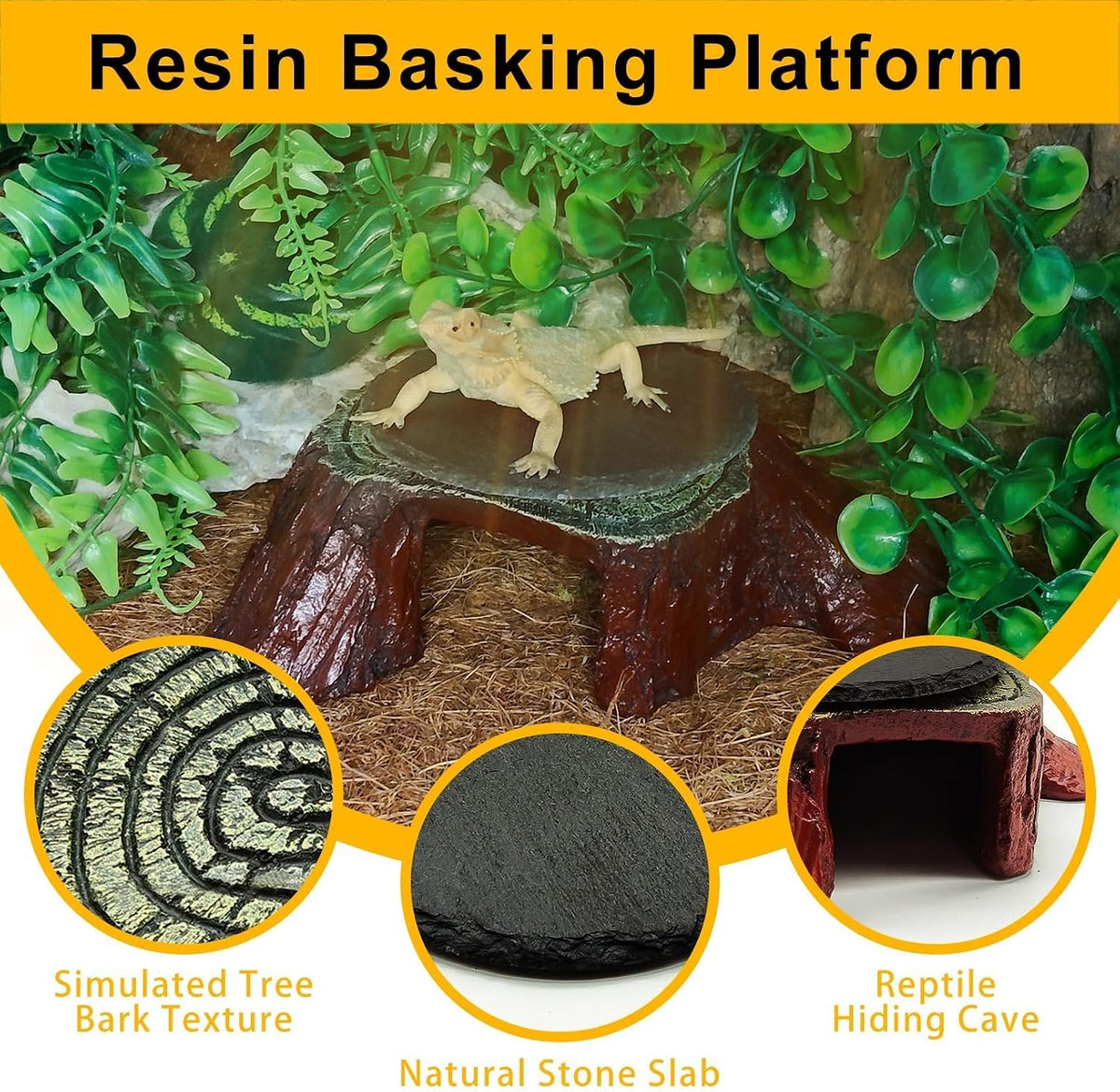 Bearded Dragon Basking Platform - S: 7.7×4.7×2 inch | Style-B - image 4