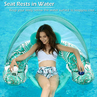 Jasonwell Pool Float with Canopy - green / Large - image 2
