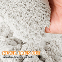 NiToy FlexiSand 11lbs Toy Sand 5 Colors Self-Sticking Non-Toxic - White - image 3