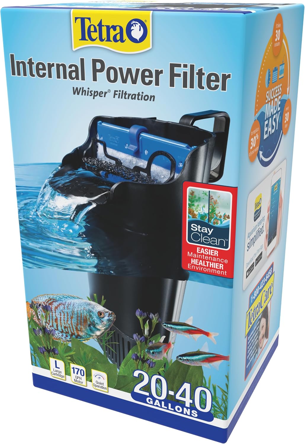 Tetra Whisper 85 GPH Internal Power Filter For Aquariums – Essentials for Fish - 20 - 40 Gallons - image 3