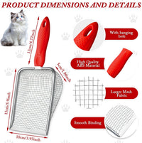 Cat Litter Scoop, Long Handle Scooper - red - image 2