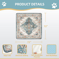 Washable Pee Pad for Dogs - Blue Medallion / 72" x 72" (1 Pack) - image 2