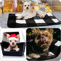 Reginary 4 Pcs Waterproof Guinea Pig Blankets Washable Small Animal Fleece Bedding Absorbent Guinea Pig Cage Liners Reusable Pet Pee Pad Sleep Mat for Hamster Ferret(Gray Plaid,24 x 16 Inch)