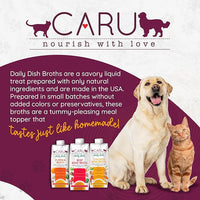 Caru - Daily Dish Pumpkin Broth Meal Topper for Dogs & Cats - Savory Pour-Over Broth - Pack of 3