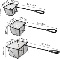 2 Pack Aquarium Fish Net Fine Mesh Quick Catch Tank Skimmer 5 Inch – Essentials for Fish - Black / Multi-Size Set: 4"/5"/6" (3-Pack) - image 2