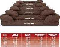 The Dog’s Bed Orthopedic Dog Bed Medium Brown Plush 25.5x20, Premium Memory Foam, Pain Relief: Arthritis, Hip & Elbow Dysplasia, Post Surgery, Lameness, Veterinary Approved, Waterproof Washable Cover