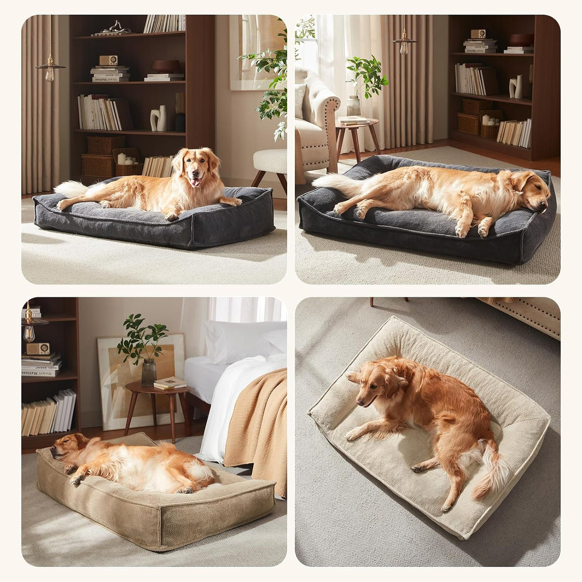 FURTIME XL Orthopedic Dog Bed Large Sized Dog - Grey / 38"L x 28"W x 8.5"Th - image 4