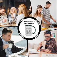 Custom Mug Upload Your Picture Personalized Coffee Mug with Photo Text Name Customized Cup Unique Ideas Gifts for Men Women Mom Dad Girlfriend Boyfriend Friend Family (Dark Green, 11oz)