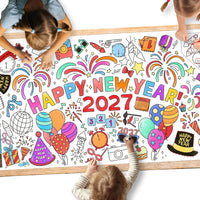Halloween Activity Poster, Halloween Tablecloth for Kids - New Year