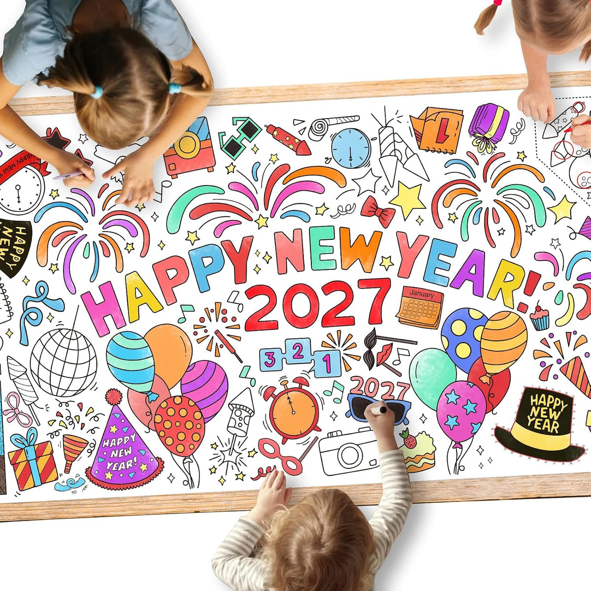Halloween Activity Poster, Halloween Tablecloth for Kids - New Year