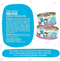 Weruva B.F.F. Play - Best Feline Friend Paté Lovers, Aw Yeah!, Tuna & Chicken Check Please! with Tuna & Chicken, 5.5oz Can (Pack of 8)