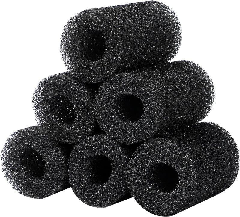 AQUANEAT 6-Pack Pre-Filter Sponge for Aquarium Shrimp Fry Fish Tank - 1.6"D X 2.8"H, 0.6"