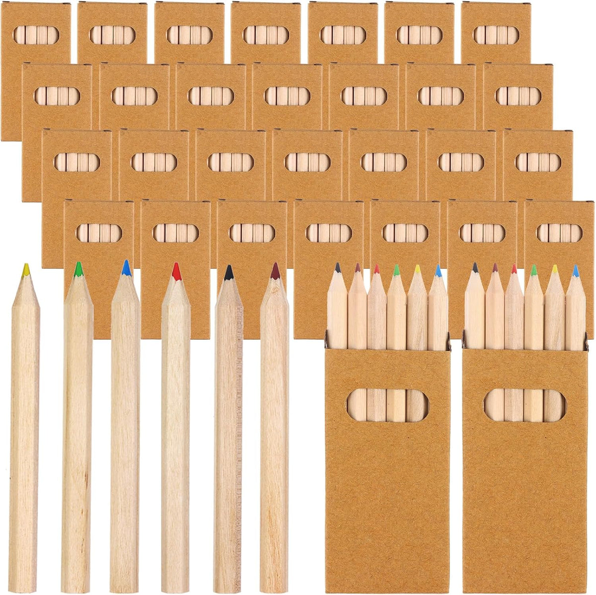 TBoxBo mini colored pencils in small paper boxes of 6, 900 pencils in bulk