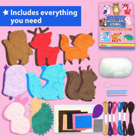 KRAFUN Fairy Tales Sewing Kit for Kids Ages 5-10, 8 Projects - Woodland Animal - image 2