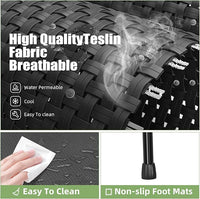 Raised Dog Bed, Outdoor Dog Bed for Dogs, Cooling Elevated Pet Cot, Durable and Sturdy Pet Bed, Waterproof Mesh Cover Raised Metal Frame, Non Slip, Black