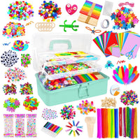 Itopstar 3000 Kids Arts and Crafts Supplies for Kids Crafting Supply - Green 3000pcs