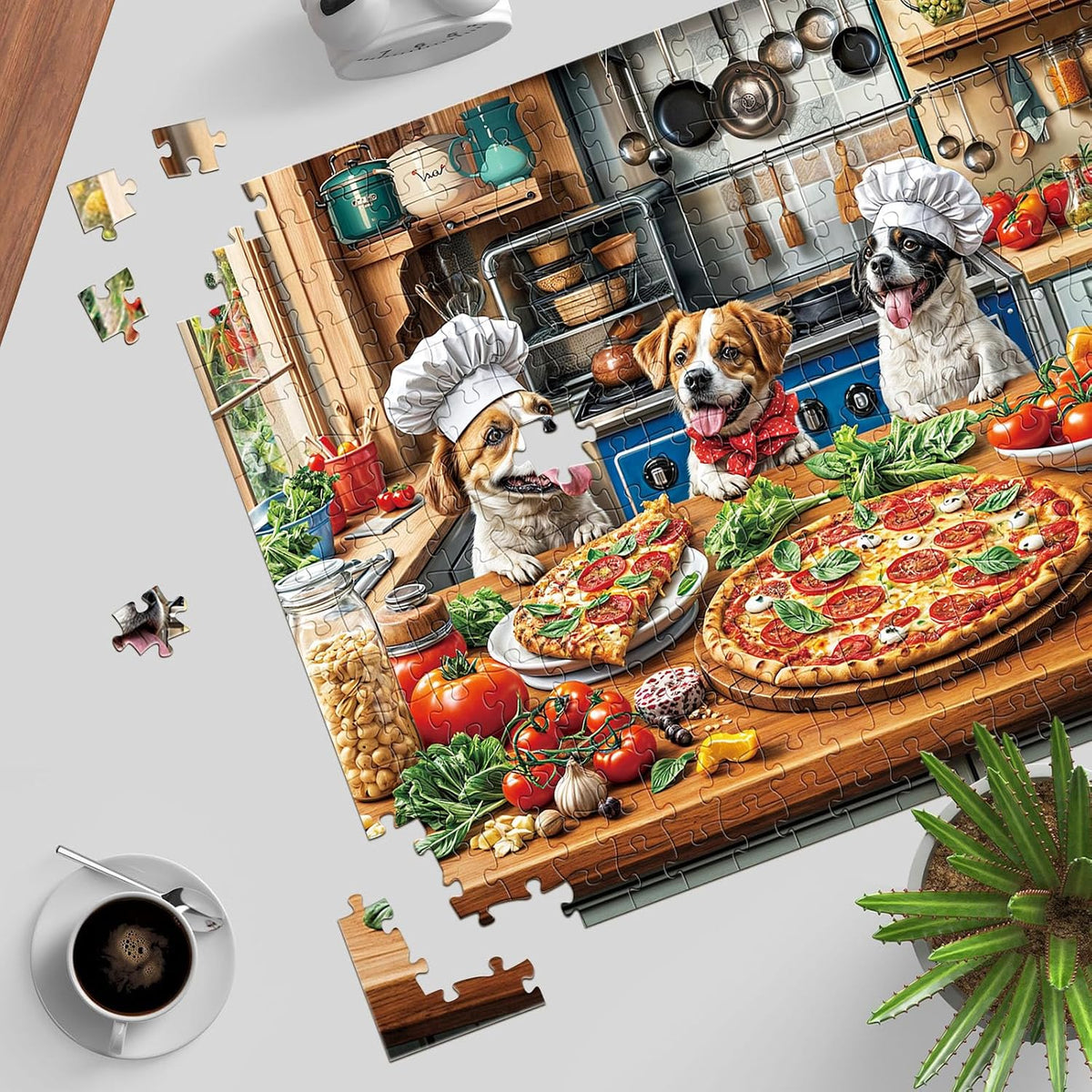Funny Dog Pizza Jigsaw Puzzles, Food Kitchen - Funny Dog Pizza - image 3