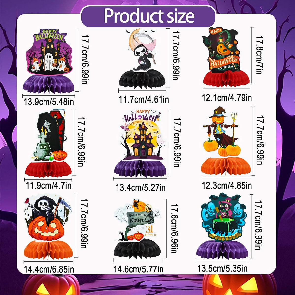 TONIFUL 1st Birthday Black Red Yellow Mouse Themed Table Centerpieces – Fun for Kids & Family - Halloween - image 2