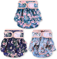 NOYAL Female Dog Diapers, Washable Reusable Leak-Proof - Rose / Medium 13-18.9''