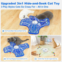 Interactive Cat Toys for Indoor Cats - Blue Cover Cloth Toy - image 2