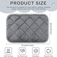 4 Pack Self Heating Cat Pad Self Warming Dog Mat - 19 x 27.5 Inch / Gray - image 2