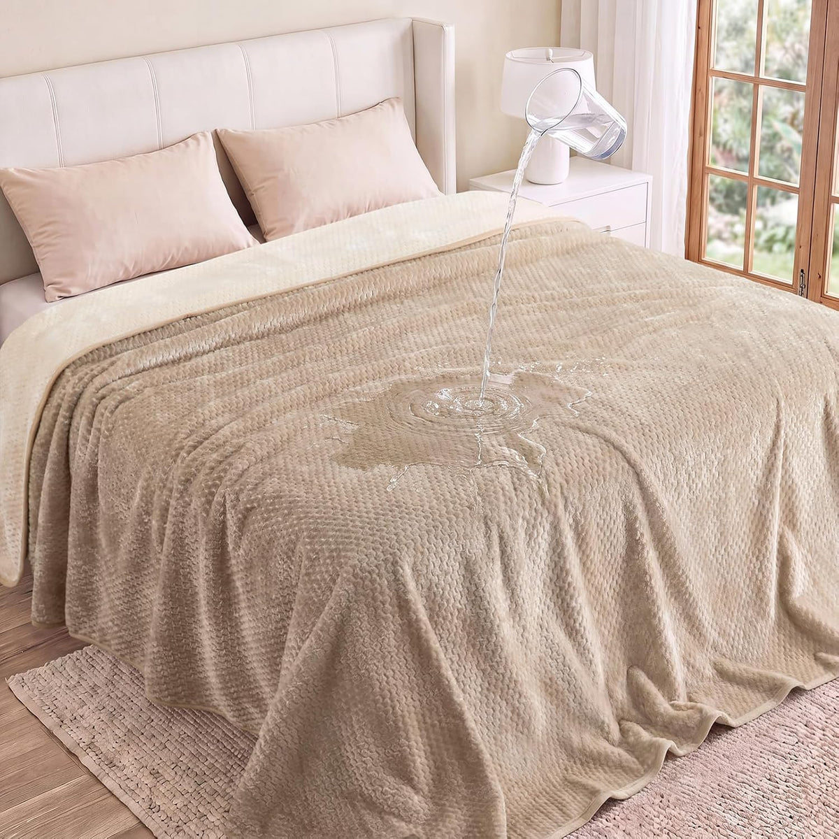 Luciphia Waterproof Blanket for Dog - Beige / KING(100''x82'')