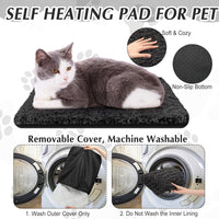Drydiet 4 Pack Self Warming Cat Mat for Pets - 16 x 20 Inch / Black / Solid - image 3