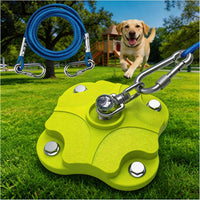 Heavy Duty Dog Tie Out Stake with 2x20FT Cables for Outdoor - Dog Stake+30ft Cable/200lbs - image 2
