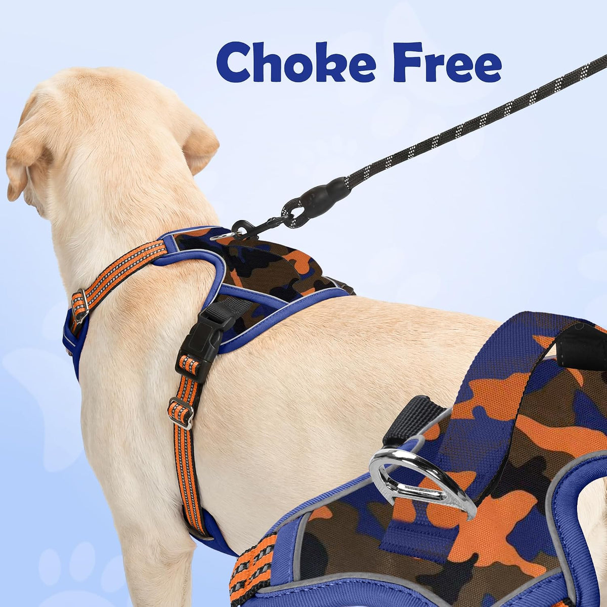 Funfox Dog Harness Medium Sized Dog - Camo Orange / X-Large - image 4