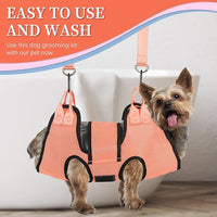 PatiencET Dog Grooming Hammock, Pet Grooming Hammock for Cats & Dogs with Security Strap, Dog Sling for Nail Trimming with Nail Clippers/Trimmer, Nail File, Pet Comb(S)