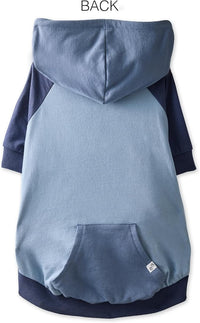 Rocky – The Orginal Lightweight Hooded TEE 100% Organic Cotton Dog Hoodie Pet Coat Sweater for Small, Medium, Large Dogs, Navy Color Block, Medium
