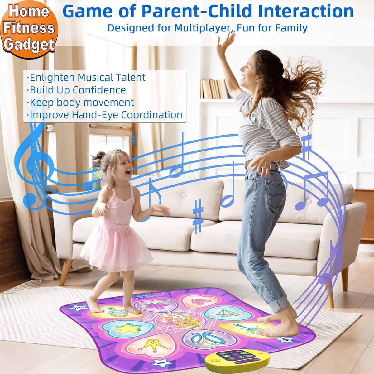 SUNLIN Dance Mat for Girls Ages 3-8 - Purple - image 4