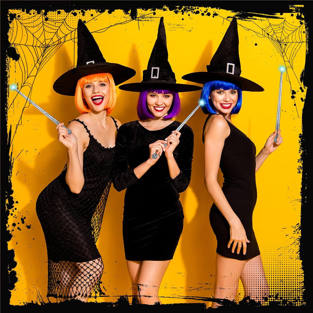 Skylety three light up magic wands in pink, purple and blue - view 33