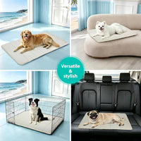 Dog Cooling Mat for Large Dogs, 35"x23" Memory Foam Pet Pad – Essentials for Dogs - Dark Beige / 41"L x 27"W x 0.8"H - image 3