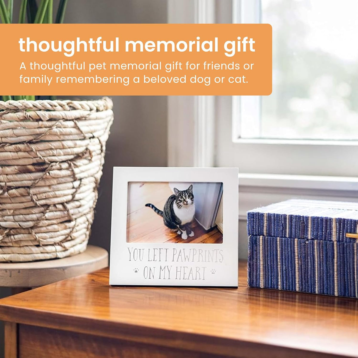 Pearhead Forever Loved Pet Keepsake Photo Frame - Pawprint On My Heart Frame - image 4