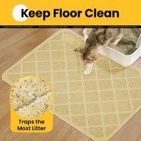 Conlun Cat Litter Mat Litter Trapping Mat - Beige / Small (24" x 17") - image 3