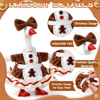7 Inch Mini Desk Goose Outfits - Christmas Color(gingerbread Man) - image 4