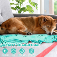 Peryiter 8 Pcs Dog Towels Pet Bath Drying Towels 55 x 28 Inches Large - Cyan - image 4