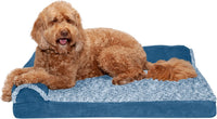 Furhaven Orthopedic Dog Bed for Large Dogs w/ Removable Bolsters - Large / Marine Blue