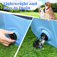 Foldable Dog Pool, Portable Pet Bath Tub and Kiddie Swimming Pool – Essentials for Dogs - 55"-XL / Blue - image 4