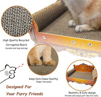Luxury Cardboard Cat Scratcher Sofa Bed - Brown Crown - image 3