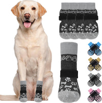 Dog Socks Shoes for Hot Pavement to Prevent Licking Paws - grey / Small (4 Pack)