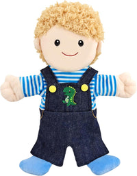 Family Hand Puppets for Kids, Includes Grandpa, Grandma, Dad - Whole Body Son