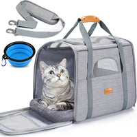 Morpilot Cat Carrier Soft for Large Medium Cats and Puppy up to – Essentials for Dogs - Light Gray / 18.0"L x 12.5"W x 14.0"H