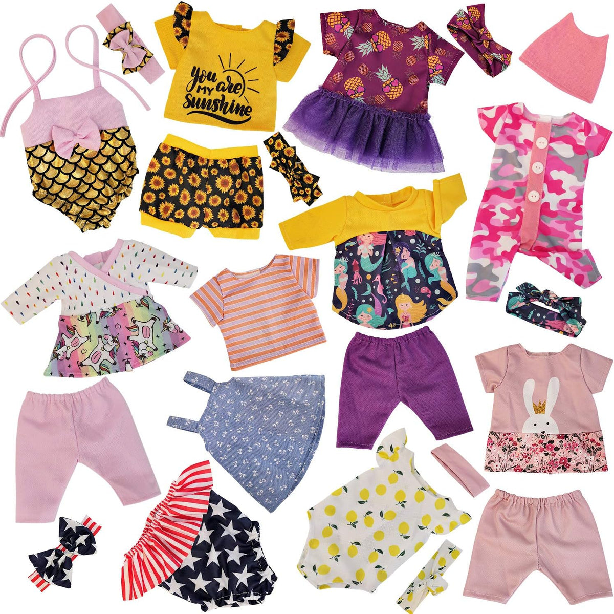 Windolls 10 Sets 14-16 Inch Baby Doll Clothes Accessories Set – Fun for Kids & Family - image 2