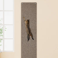 FHTONGE 71x15.8" Thickened Cat Wall Climbing Carpet with 16 Fixed - Chocolate Brown / 71x15.8"(180x40cm)